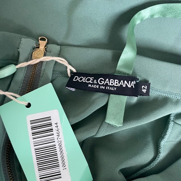 Dolce & Gabbana Green Knit MIDI Dress - Picture 3 of 7